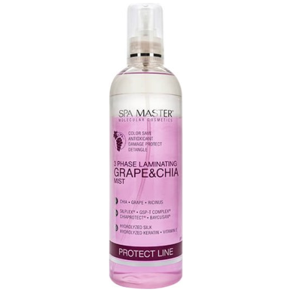 Spa Master بخة شعر ثلاثية المراحل بالعنب والشيا للتلميع - 350 مل