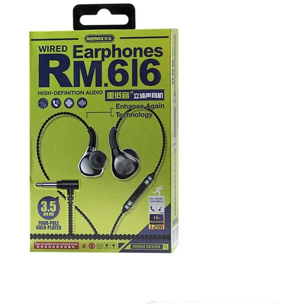 Remax Remax RM-616 - Headphone In Ear - Black
