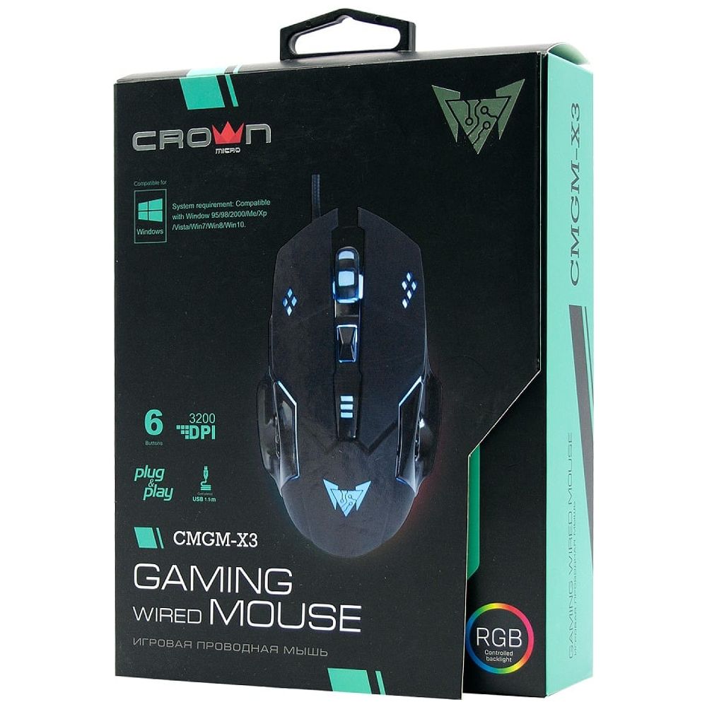 Crown Micro Crown Micro CMGM-X3- - Wired Mouse
