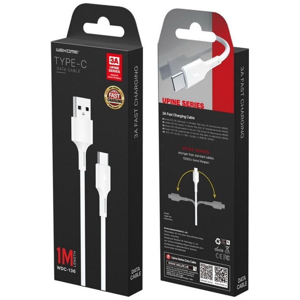 WK WK WDC-136 - USB To USB-C Cable - 1m 1m