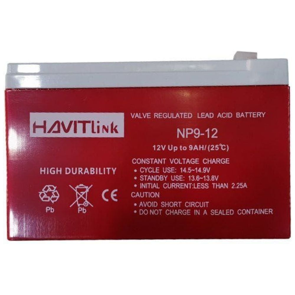 Havit np9-12 - UPS Battery - 12V - 9AH - Red 12V, 9AH
