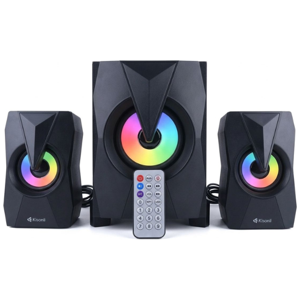 Kisonli  TM-4000U - Speaker - RGB Lighting - 16W - USB - Black 16W