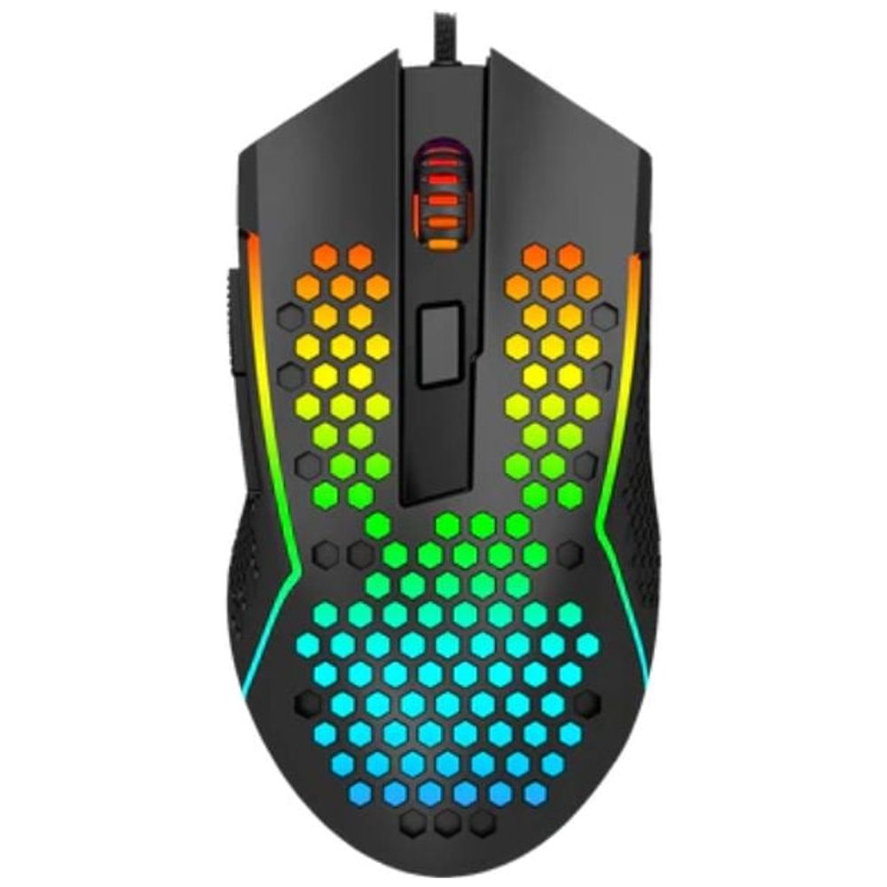 Redragon Redragon Ultra-Light Gaming Mouse - High-resolution adjustable DPI Up to 12400 DPI - Non-slip scroll wheel for quick weapon adjustments or navigation - Black 12400 DPI