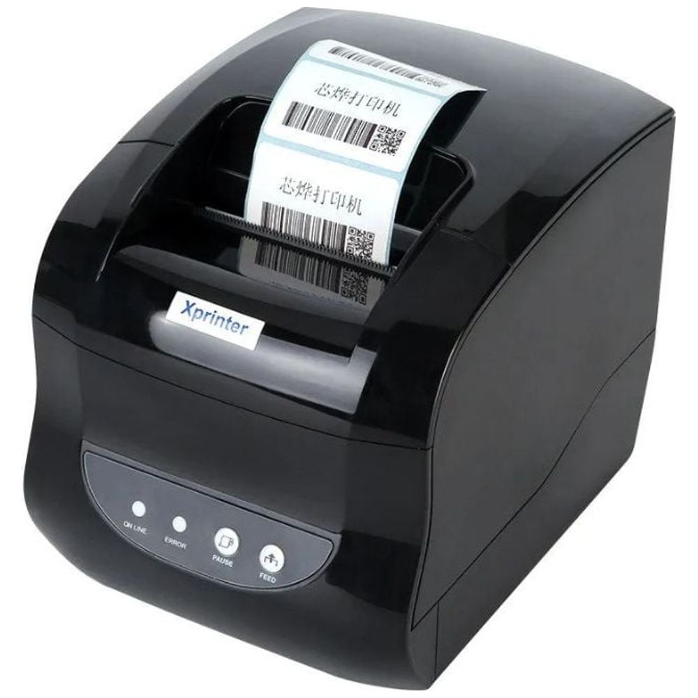 XPrinter XP-365B Thermal Label Printer - Adjustable Width up to 82mm - 127mm/s Speed - Black 82mm, 127mm/s – 100,000 IQD Iraq