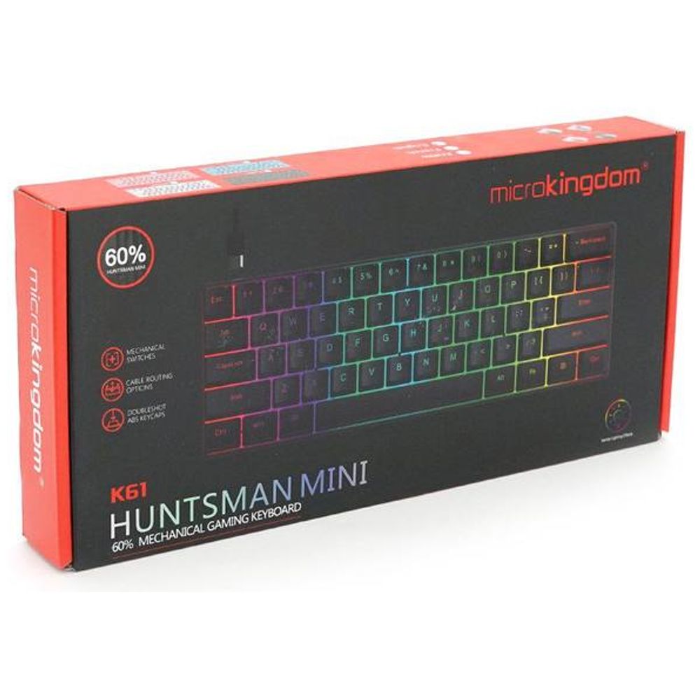 Micro Kingdom Micro Kingdom K61 - Mechanical Gaming Keyboard - Fast and accurate response - RGB backlighting, customizable - Black
