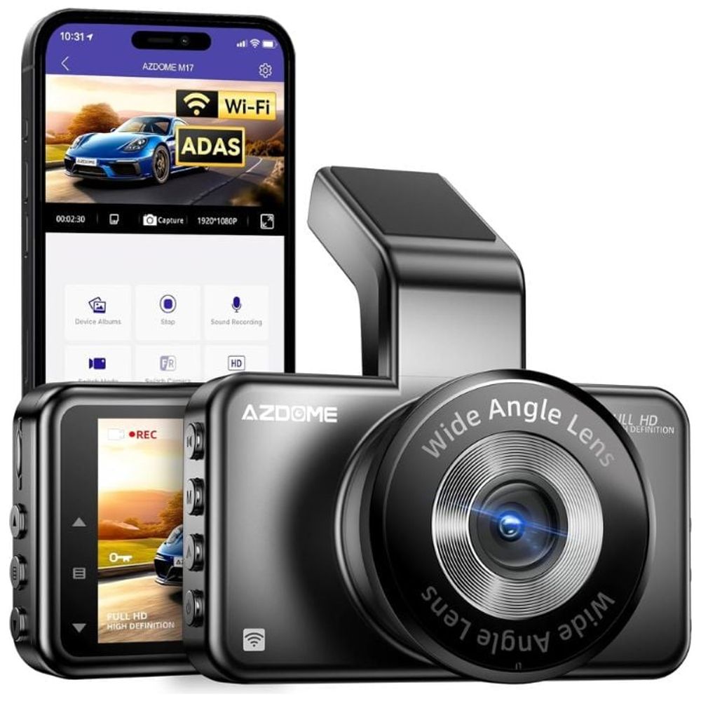 Azdome M17-Pro - Dash Cam - 3K - Super Night Vision - Black 3K