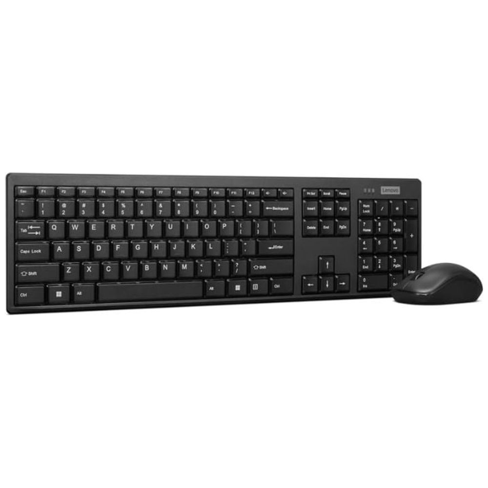 Lenovo Lenovo - Keyboard & Mouse Wireless Combo -  Low-noise keys comfortable for extended typing sessions - Smooth mouse and responsive control with an advanced optical sensor - Black