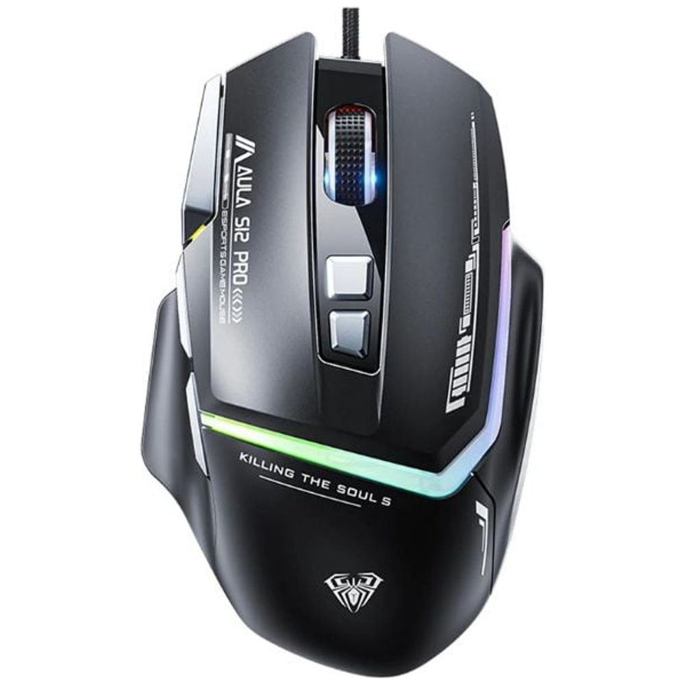 AULA S12 Pro - Wireless Gaming Mouse - RGB - High precision optical sensor - Black – 29,750 IQD Iraq