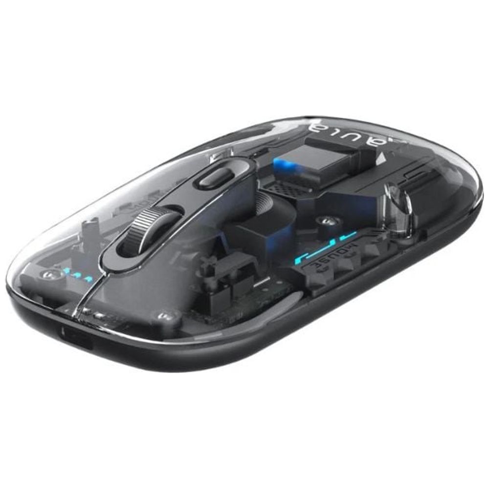 AULA AM210 - RGB Wireless & Bluetooth Mouse - Transparent Design, Long-Lasting Battery - Dual Connectivity - Black – 26,000 IQD Iraq