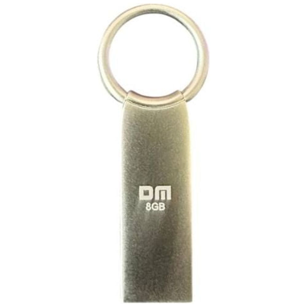 DM Metal USB Flash Drive - 8GB - Elegant with Keyring Easy to Carry 8GB