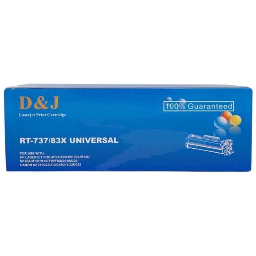 D&J D&J RT-737/83X - LaserJet Print Cartridge - High efficiency ensures full utilization of ink capacity - Black