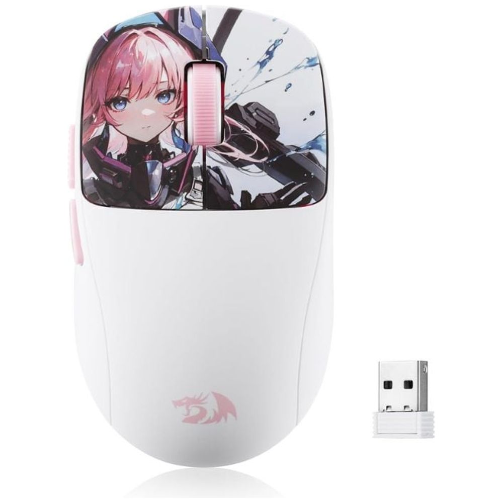 Redragon Redragon Wireless Gaming Mouse - High-resolution sensor up to 24,000 DPI - 3 Controls and Buttons - White 24000 DPI