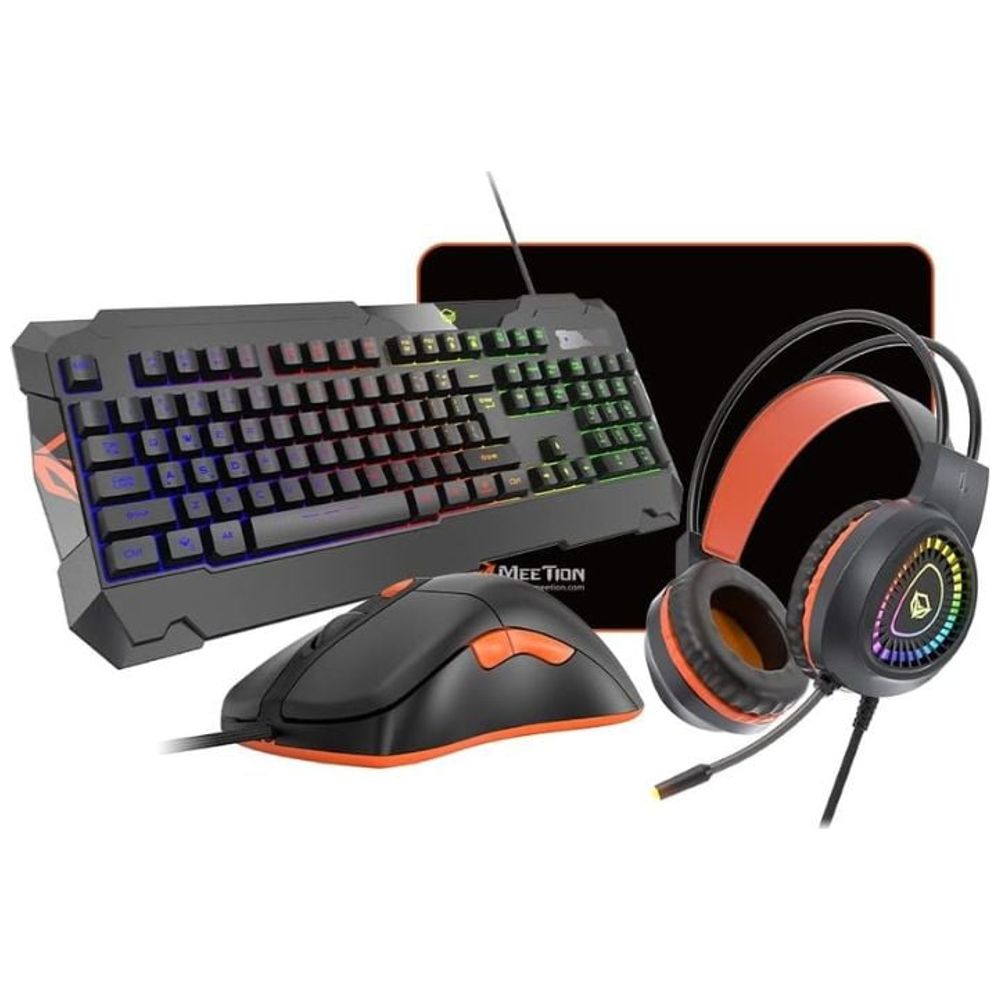 Meetion Meetion - 4-in-1 Gaming Set - Connection USB - RGB - Black 1 G