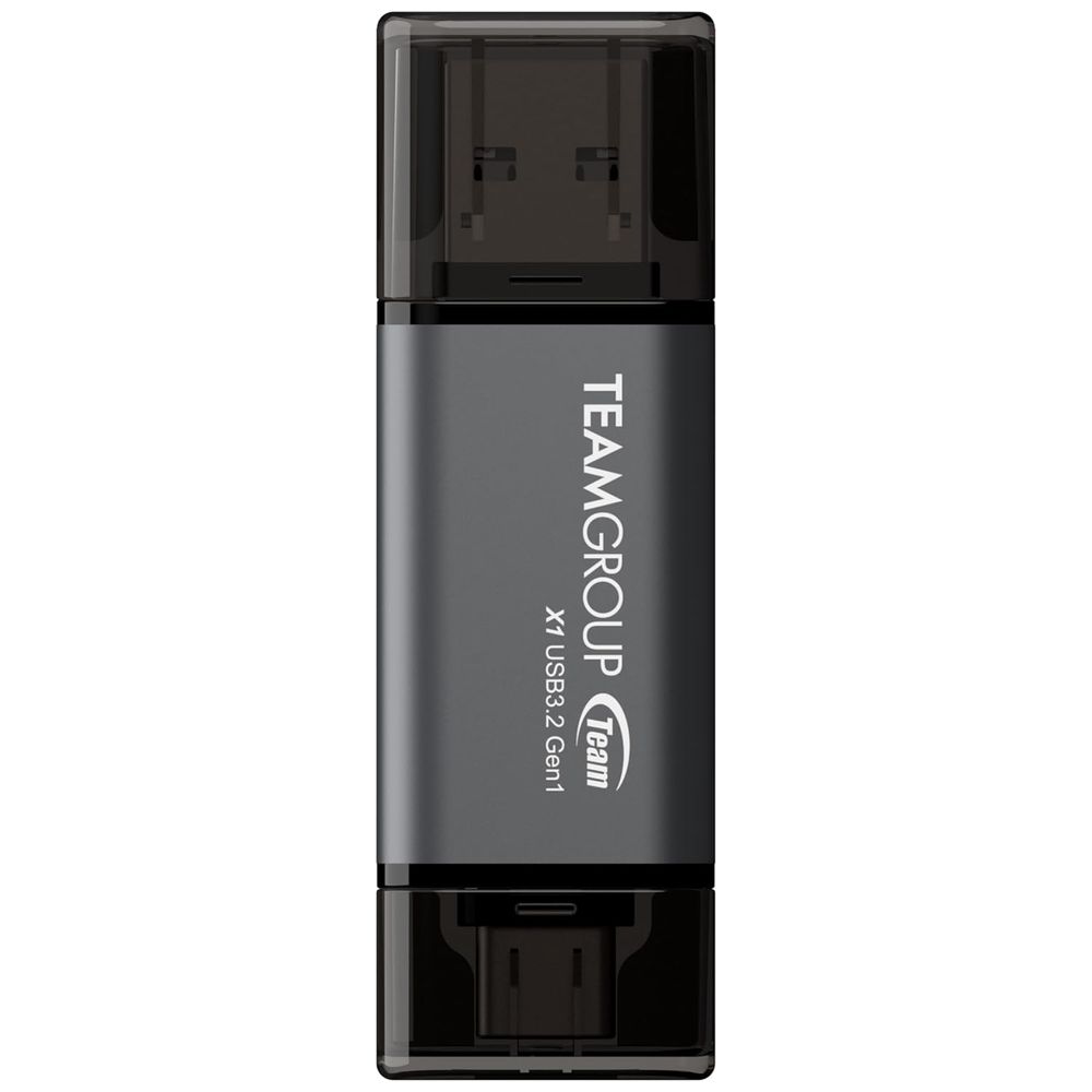 Team Group TX1364GC01 -  Dual Interface USB Flash Drive - 64GB - Black 64GB