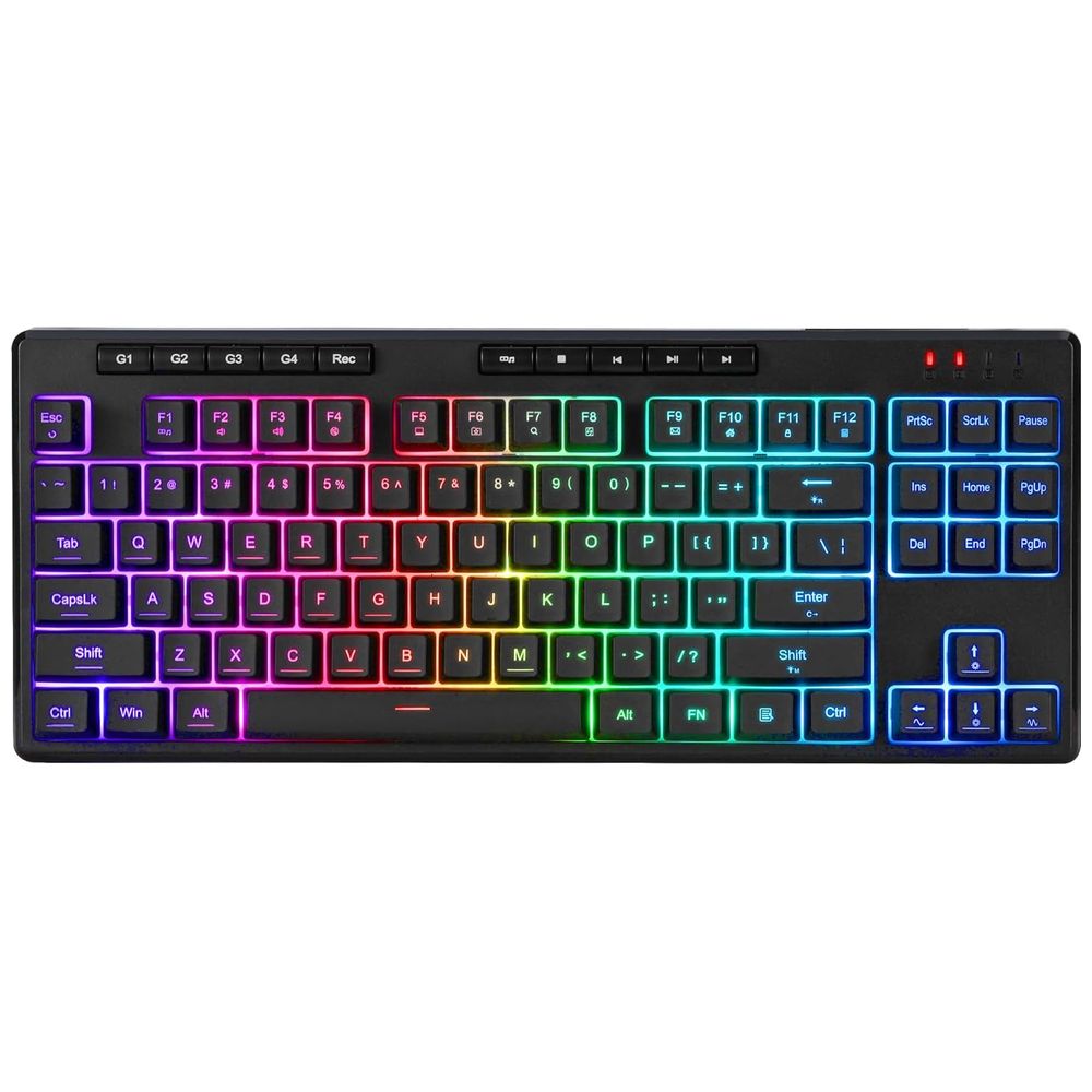 Redragon K516 PRO Shiva - TKL Wireless Membrane Gaming Keyboard - 87 Keys - RGB Backlit - Black 87 Keys
