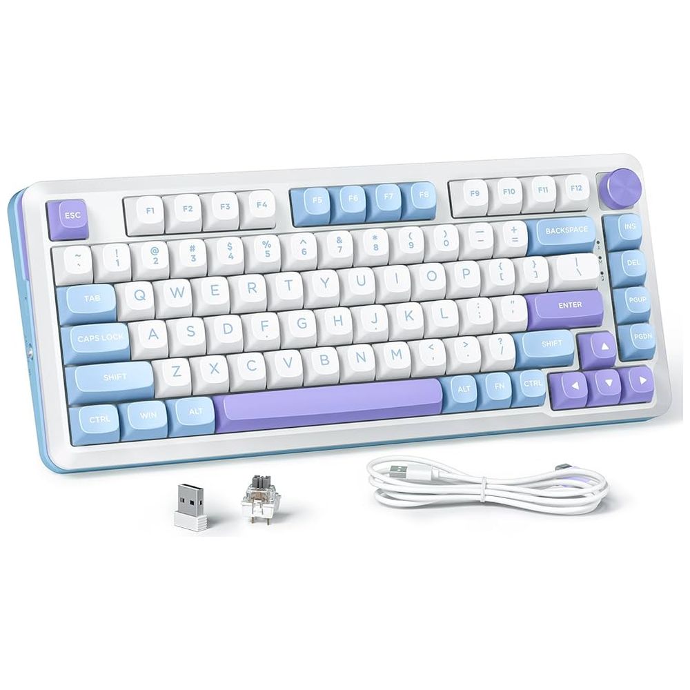 Redragon K681 - Wireless Gaming Keyboard - RGB - Volume knob, MDA-profile keycaps - White – 78,000 IQD Iraq