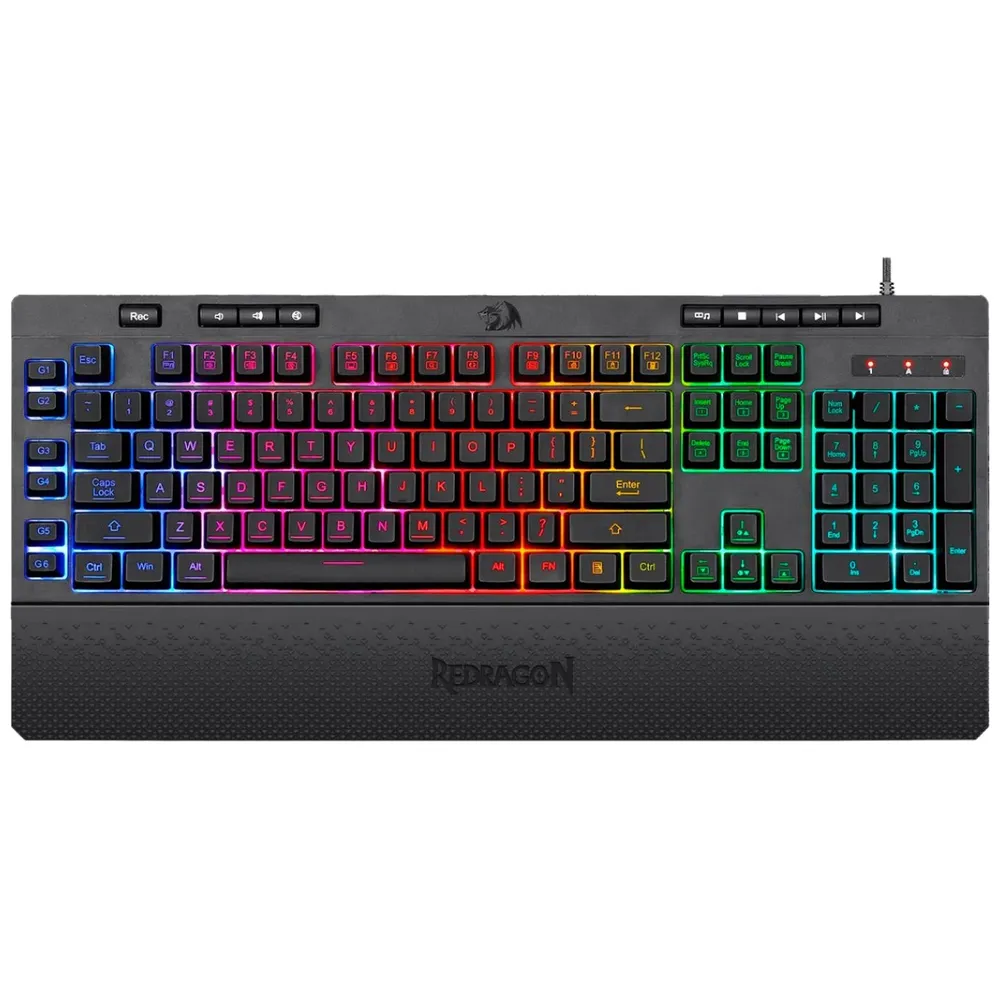 Redragon K512 - Wired Gaming Keyboard - RGB - Double-shot keycaps - Black – 60,000 IQD Iraq