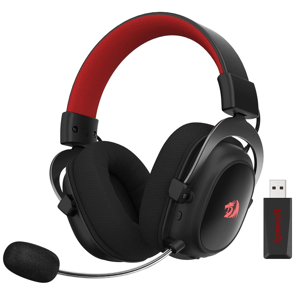 Redragon H510 PRO - Gaming Headset - 7.1 Surround Sound - 3 Modes - 53MM Audio Drivers - Memory Foam Ear Pads with Durable Fabric Cover - USB Powered - Black 53MM – 65,000 IQD Iraq