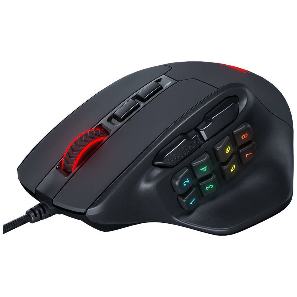 Redragon Aatrox M811 - Gaming Mouse - Optical Pixart 3327 Sensor - Up to 12400 DPI - 15 Programmable Buttons - Wired - 1.8m Braided Cable - Black 12400 DPI – 41,000 IQD Iraq
