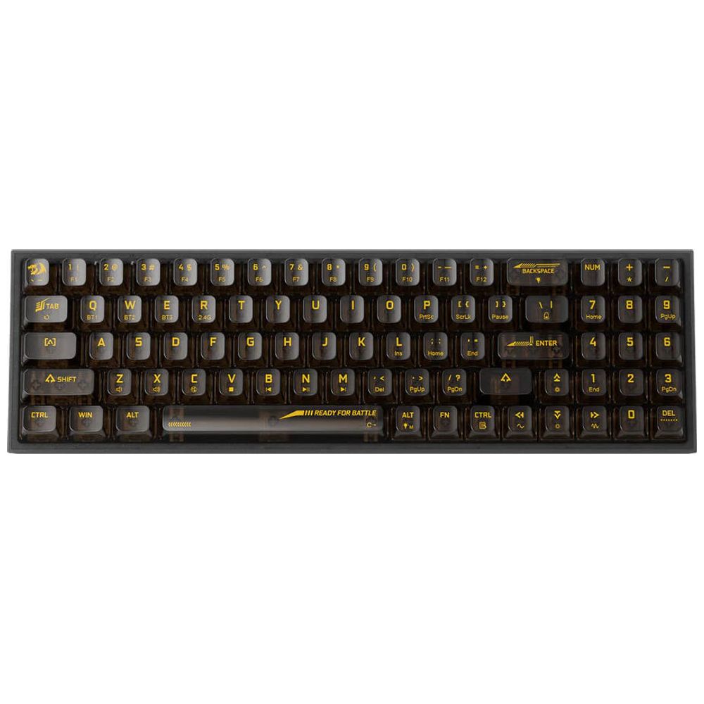 Redragon K628 - Gaming Keyboard - 78 Keys, Hot-Swappable - Custom Clear Switch -RGB Backlight - Tri-mode Connectivity - Black 78 keys, tri-mode – 65,000 IQD Iraq