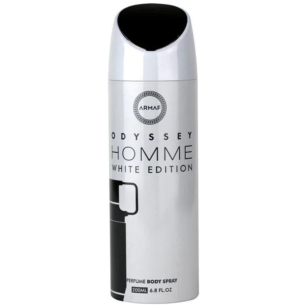 Odyssey Homme White Edition by Armaf for Men - Fragrance Body Spray, 200ml