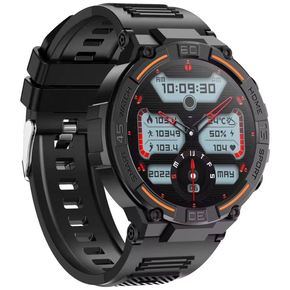 LOKMAT HW50 - Smart Watch - 1.9 Inches touchscreen - Up To 250–300 mAh - Black 1.9 inches, 250-300 mAh