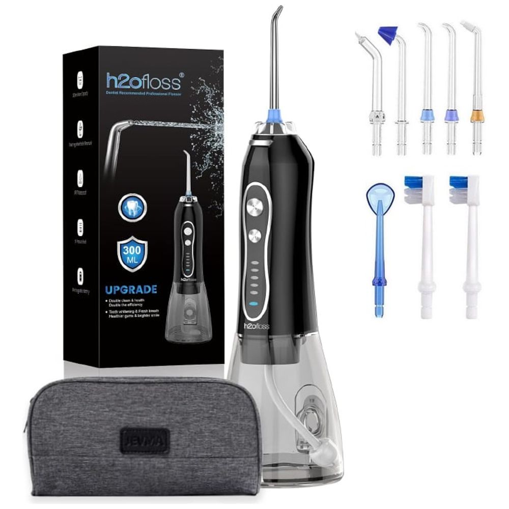 h2ofloss Portable Water Flosser Upgrade - Black