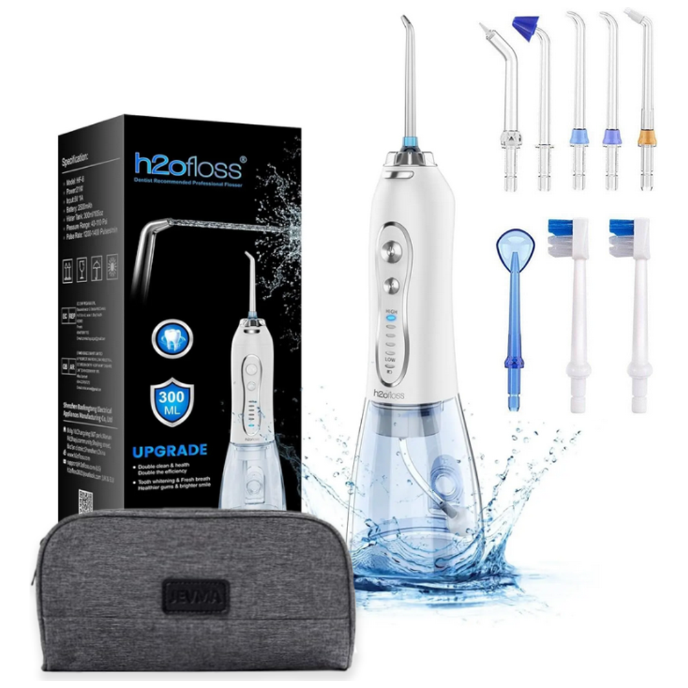 h2ofloss HF-6 PLUS - Portable Water Flosser - White