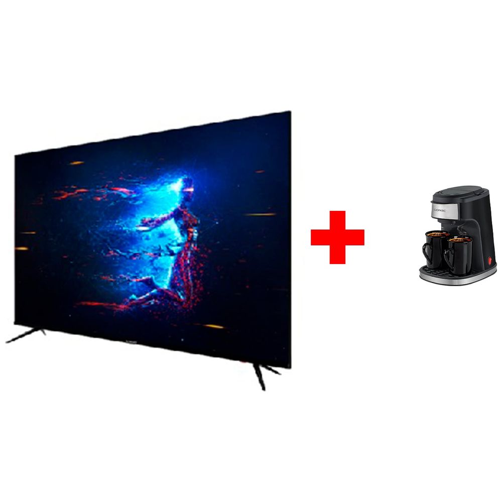 Newal Newal 70-Inch UHD-7042 Series - Smart - 4K UHD - 50Hz + Gosonic GCM-858 - Coffee Maker - Black 70-inch, 4K UHD, 50Hz