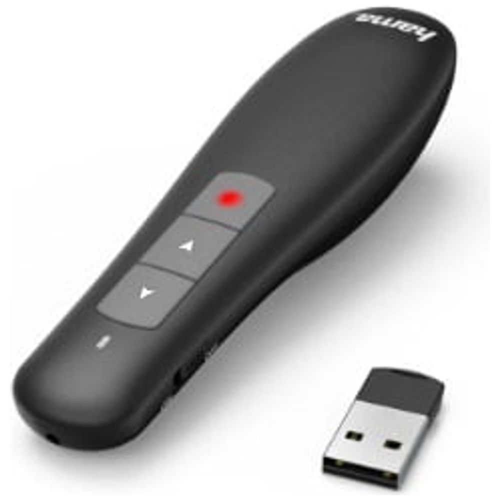 HAMA Pointer - Presentation Remote - Air Mouse - USB - Black