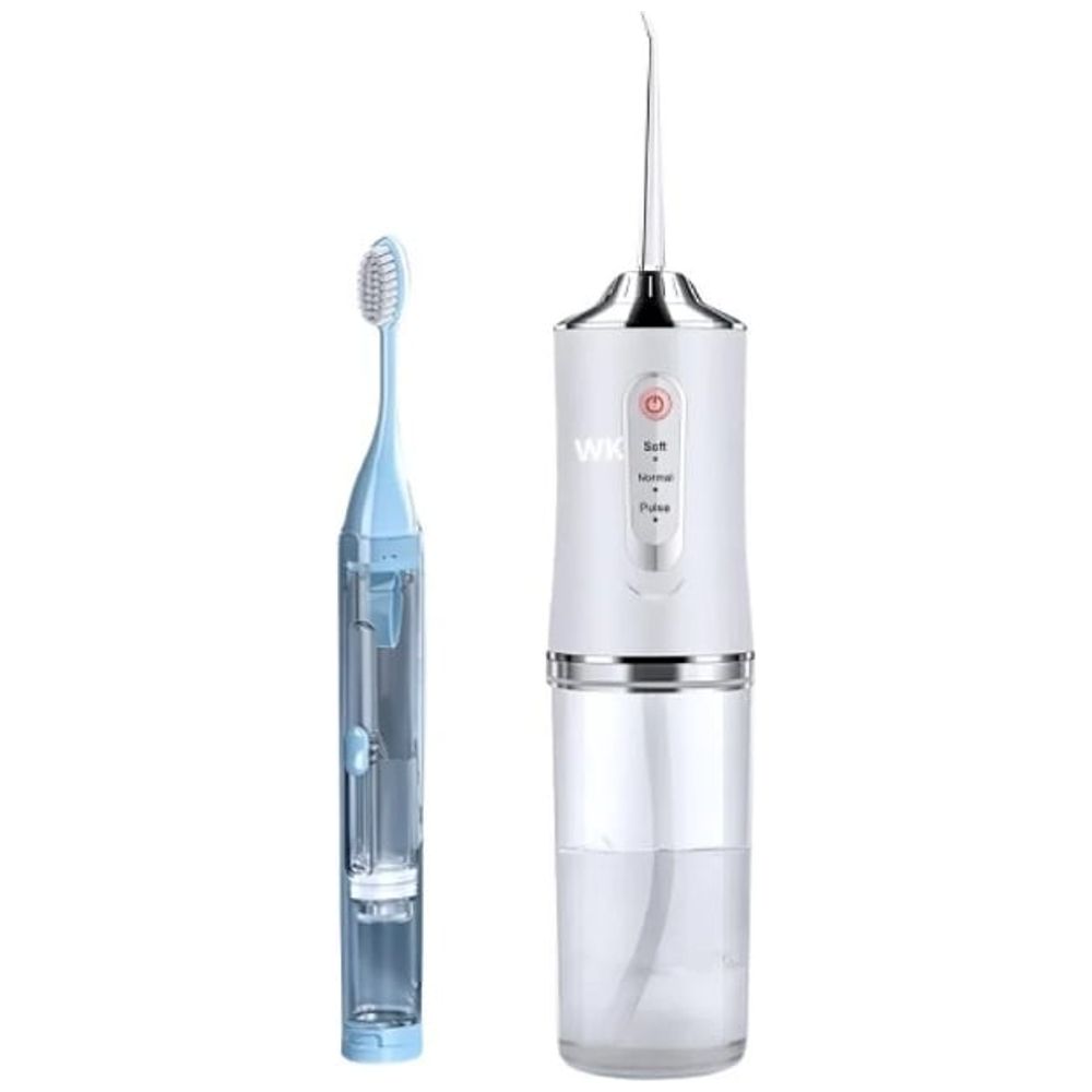 Denx DX2524 - Toothbrush With Floss and Water - White
