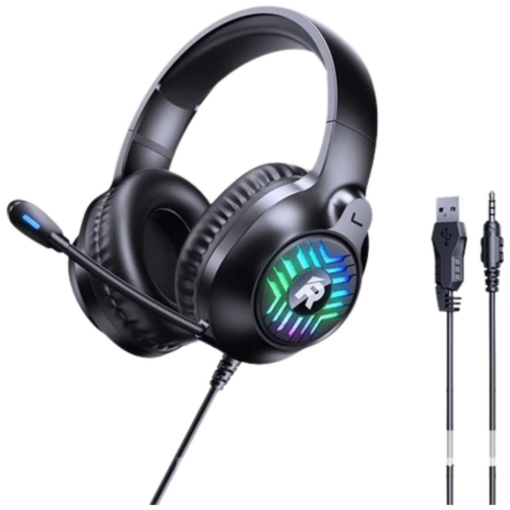 Remax Remax Over-Ear Gaming Headset - 50mm Driver Unit - 3.5mm and USB Connections - 2.2m Cable - Black 50mm – 26,000 IQD Iraq