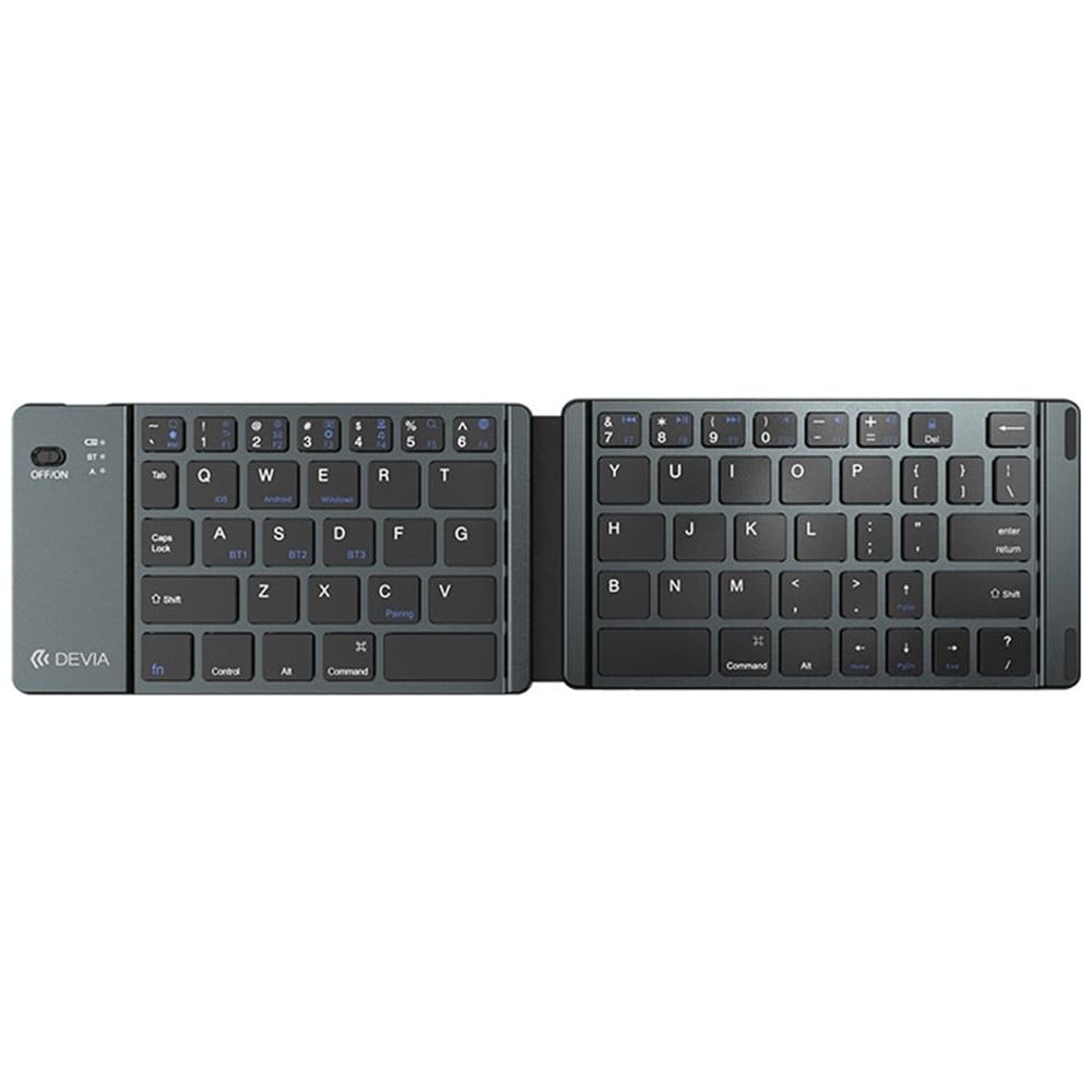 DEVIA Foldable Wireless Keyboard - Up To 90mAh - 10m Connection Range - Black 90mAh, 10m – 44,000 IQD Iraq