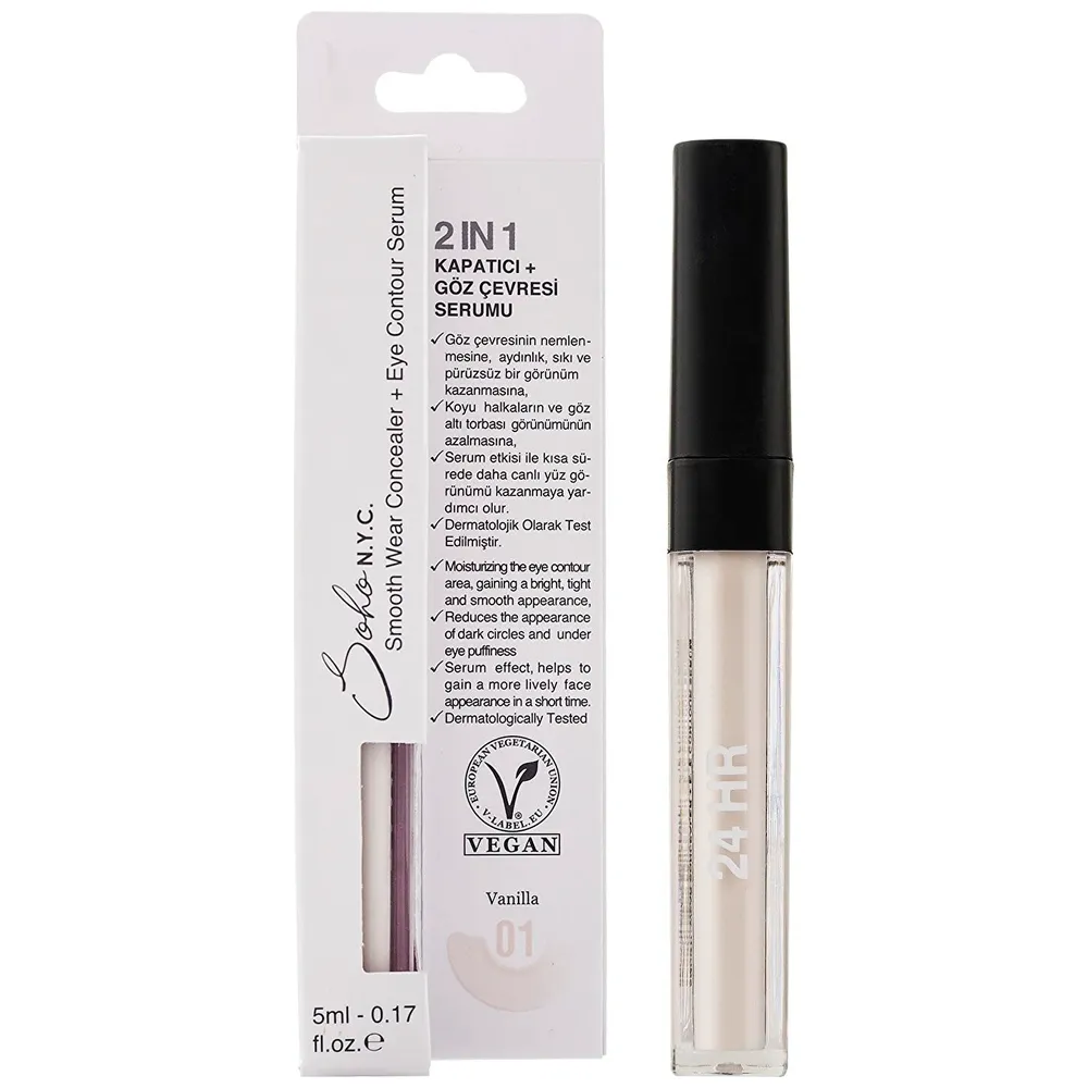 Soho New york Dark Circles & Bags Under Eyes Serum & Concealer, 01 - Vanilla
