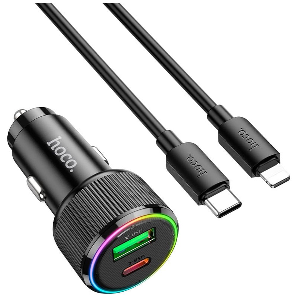 HOCO NZ14A - Car Charger with dual ports - 38W - LED - Black 38W – 10,000 IQD Iraq