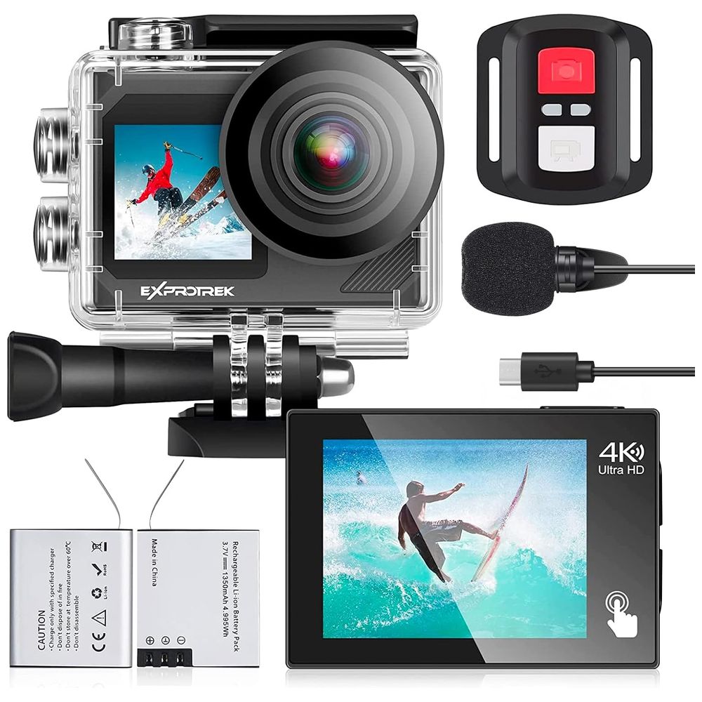 4K Waterproof Action Camera - Black 4K