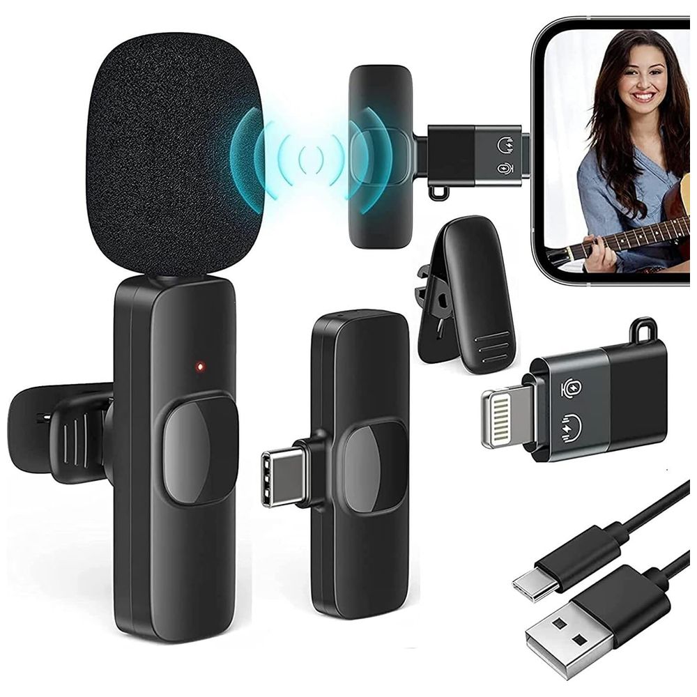 No Brand Wireless Microphone k9 - Black