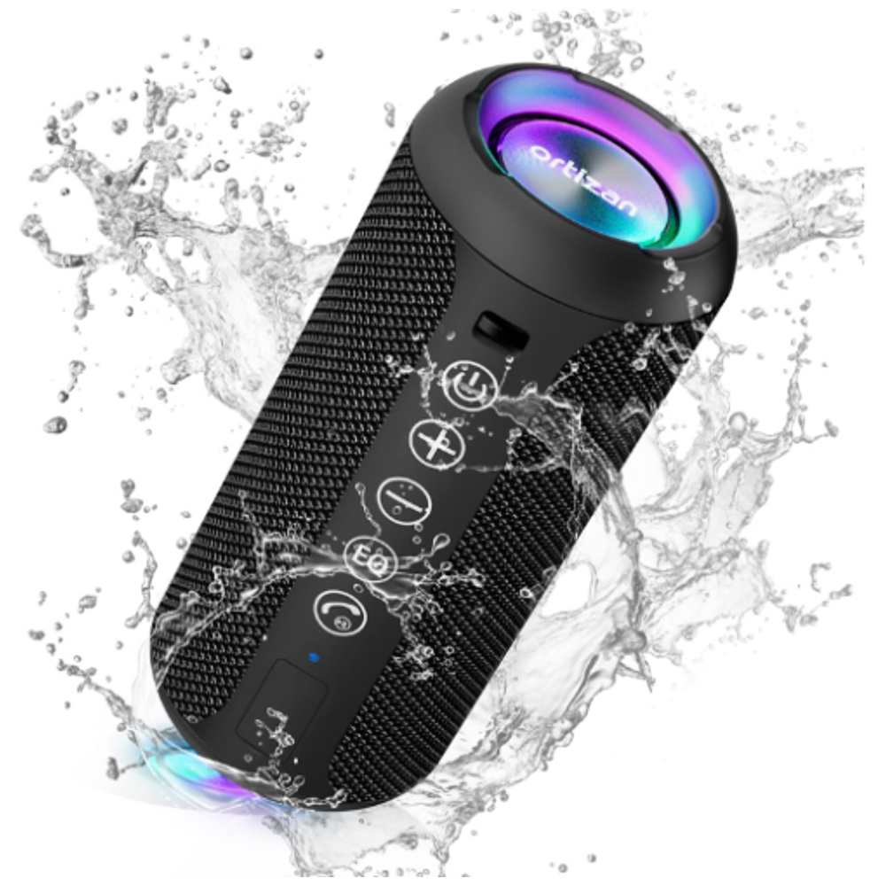 Ortizan Portable Bluetooth Speaker - Waterproof - Black