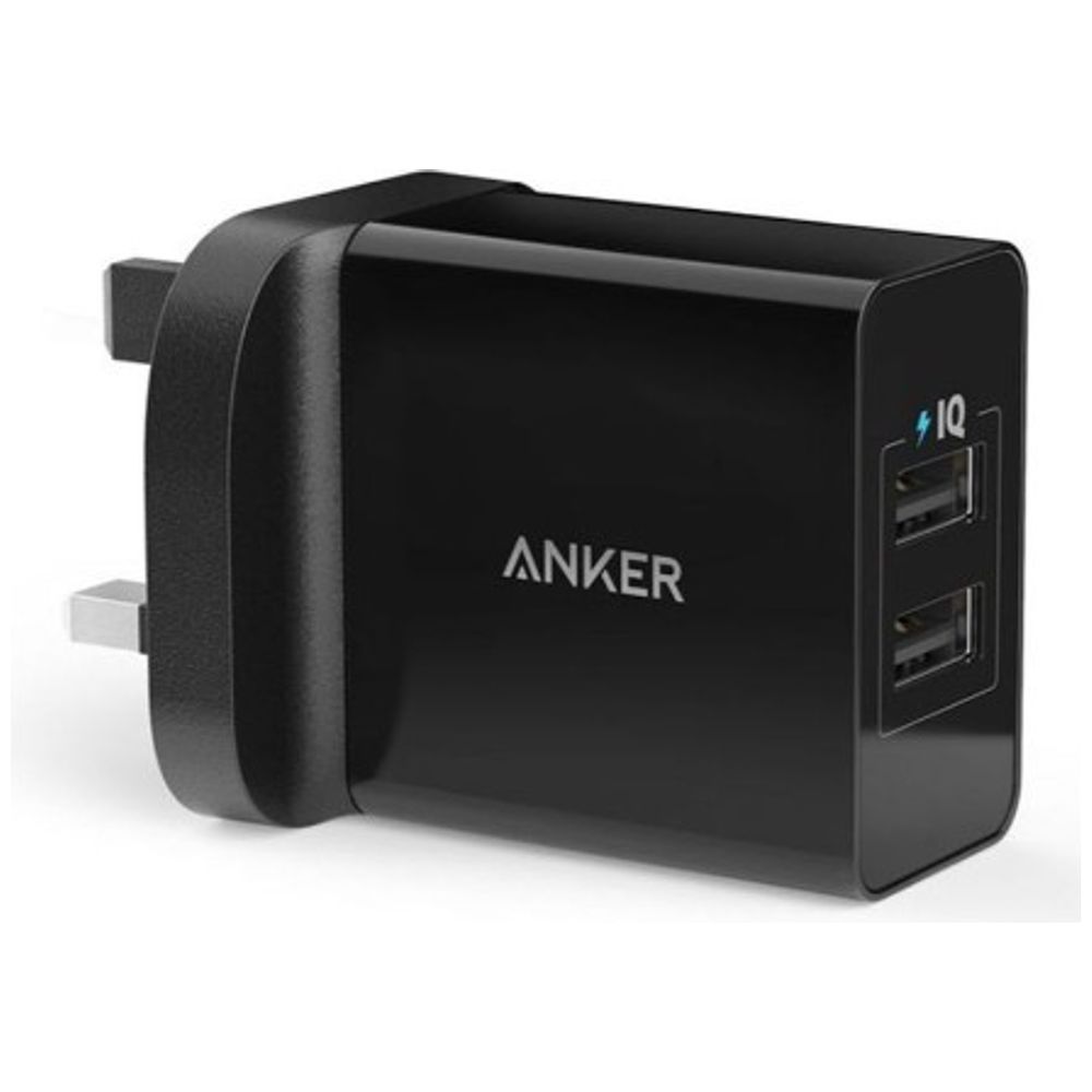 Anker A2021 - Wall Charger - 24W - 2 Ports - Black 24W, 2 Ports – 25,000 IQD Iraq