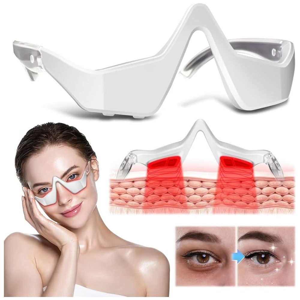 CJVIUS eyem52004 - Eye Massager Red Light Therapy Device - White