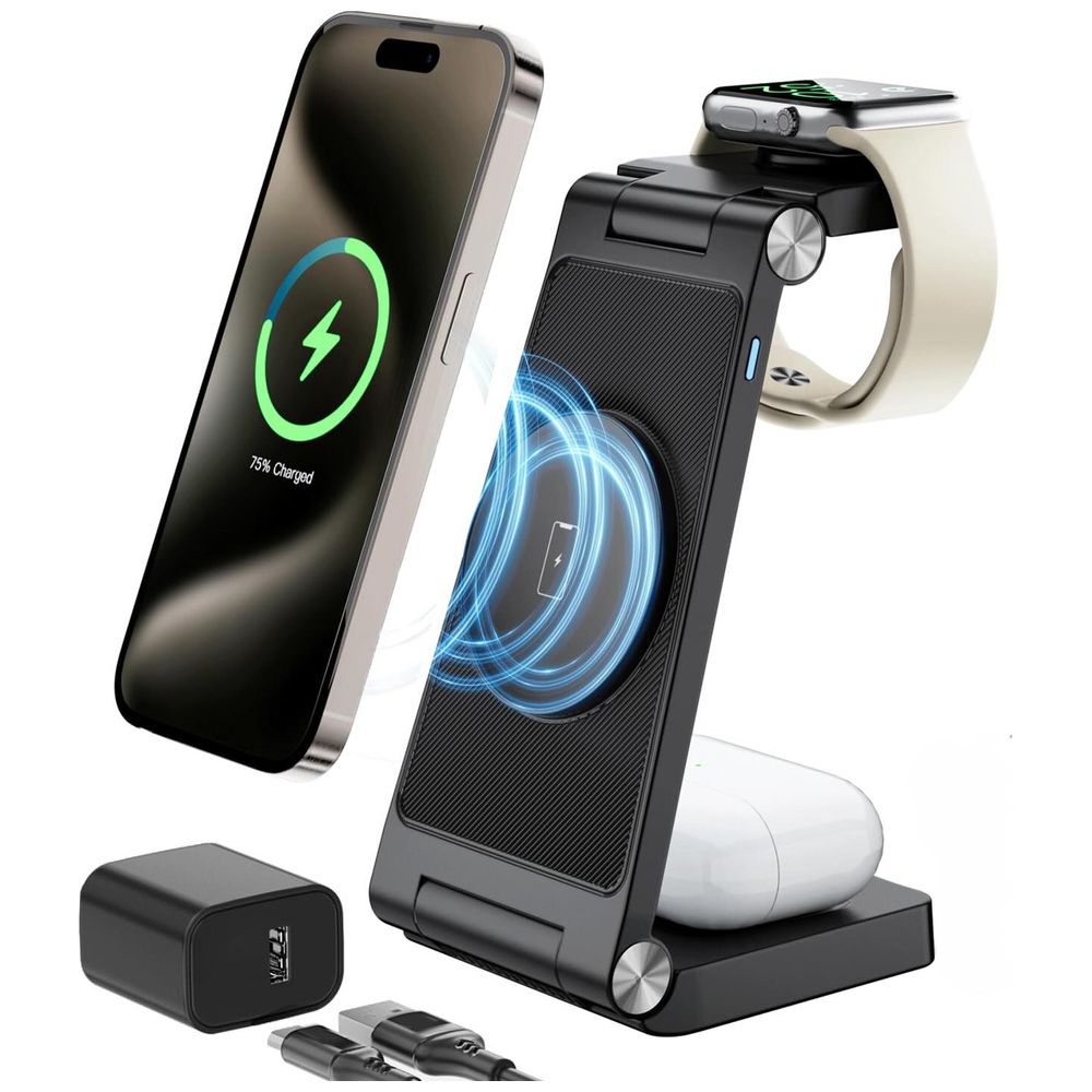 Ordtop w327 - 3-in-1 Cube - Wireless Charger - 10W - Black 10W – 45,500 IQD Iraq