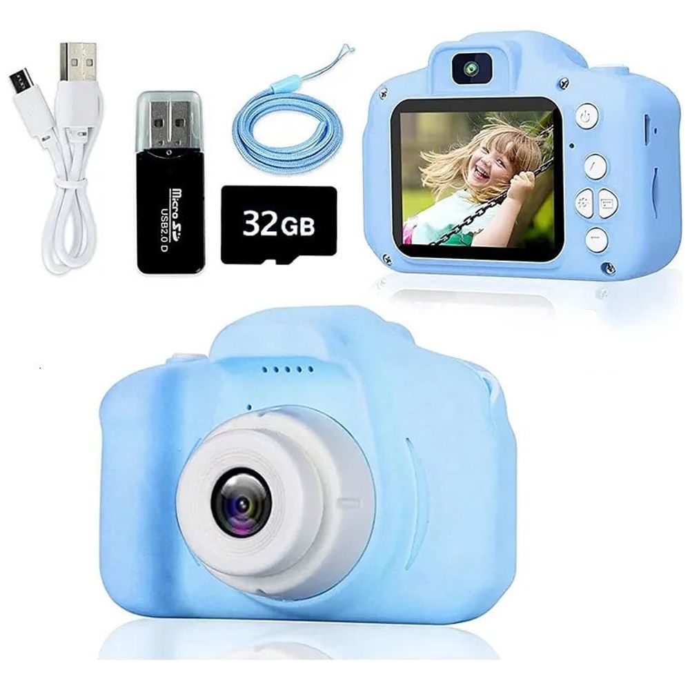 Povena Camera For Kids HD - Cyan