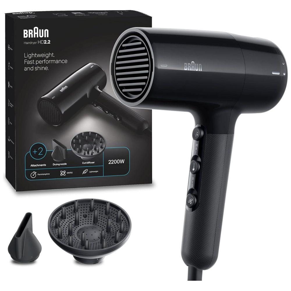 Braun BRHD225SDE – مجفف شعر – أسود - 2200W