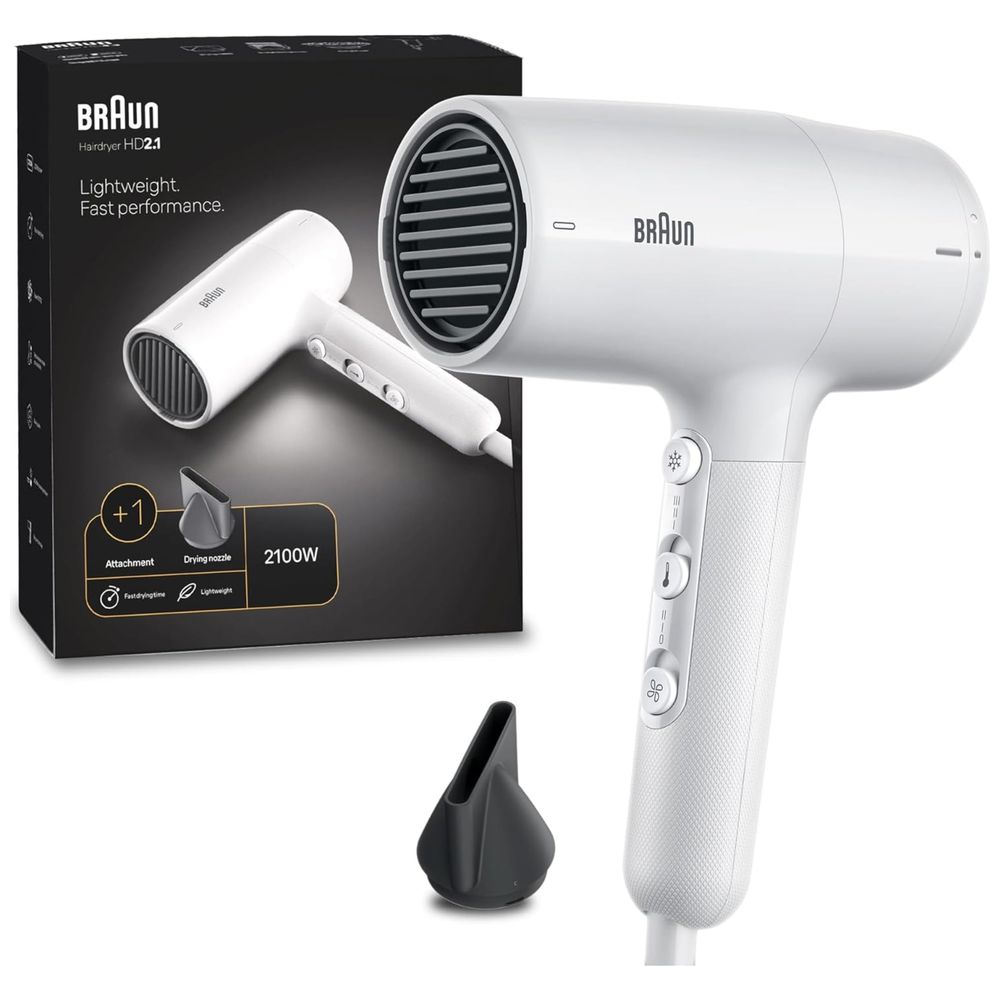 Braun BRHD210SDE – Hair Dryer – White - 2100W