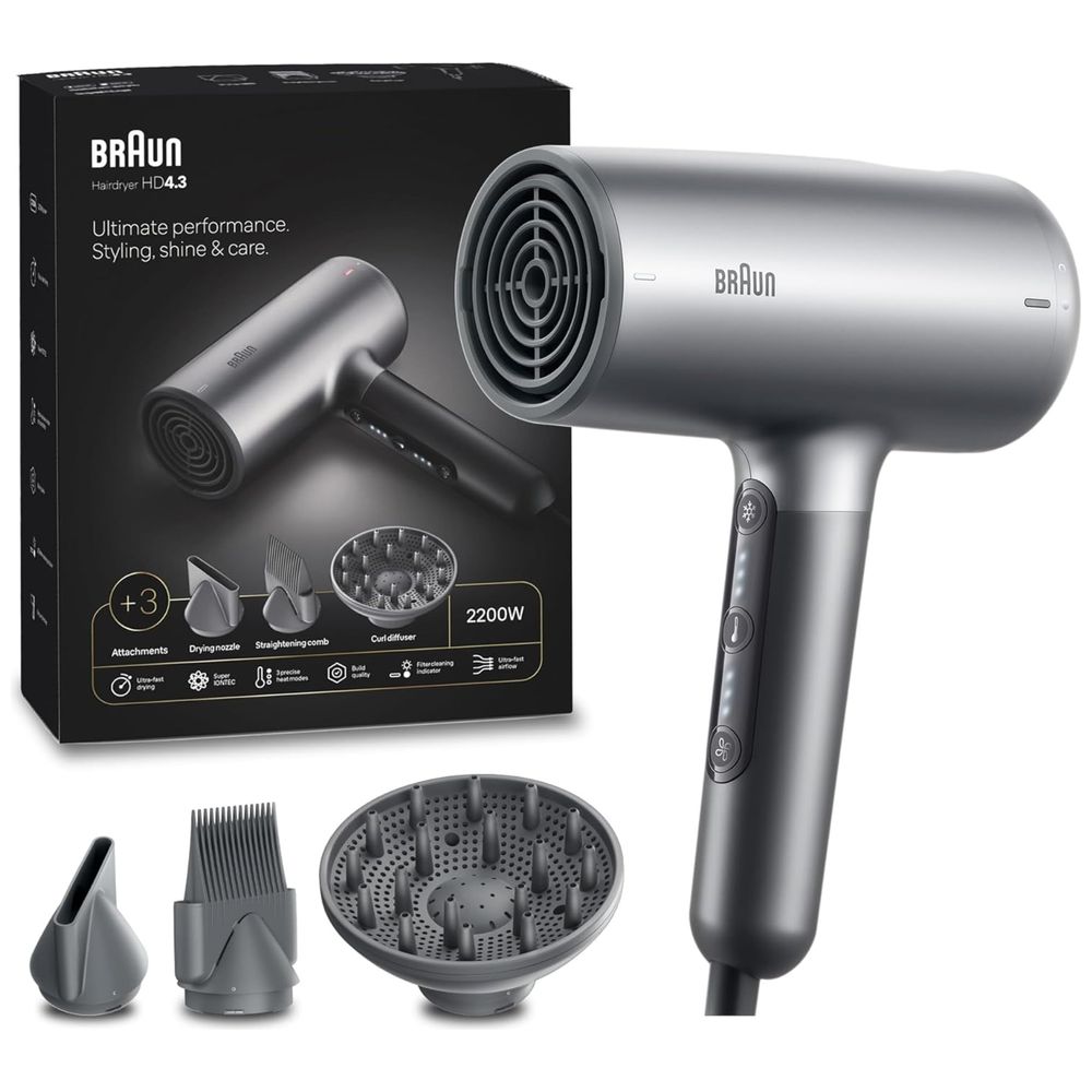 Braun BRHD435SDE - مجفف شعر - فضي