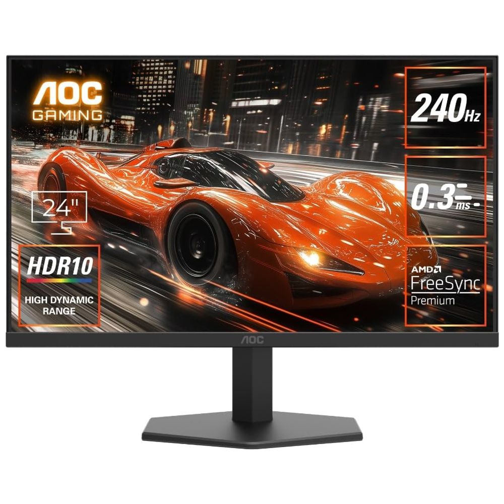 AOC 23.8 Inch 24G11ZE Series - Gaming Monitor - 240Hz - 0.3ms Response Time - Full HD 23.8 Inch, 240Hz, 0.3ms, Full HD – 195,000 IQD Iraq