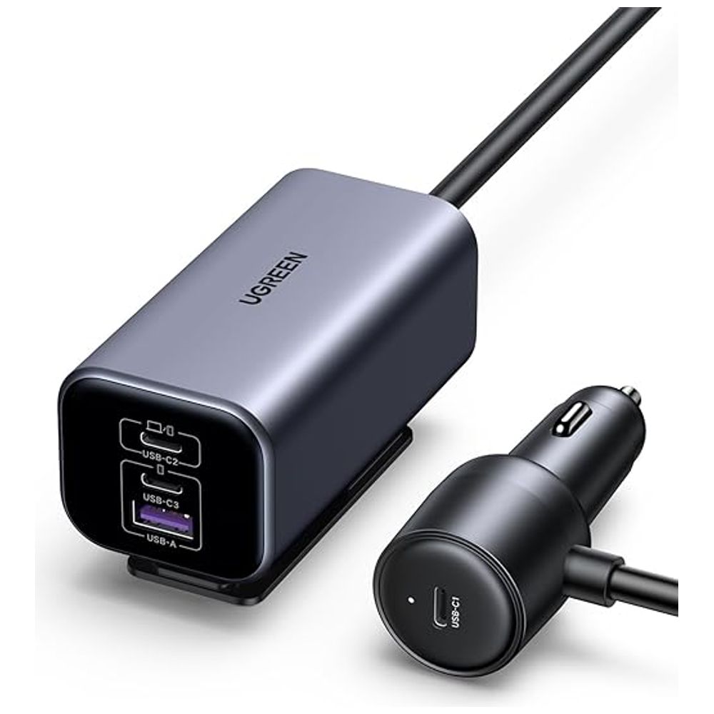 Ugreen Ugreen Car Charger - 150W Total Power - 4 Ports - Black 150W, 4 Ports