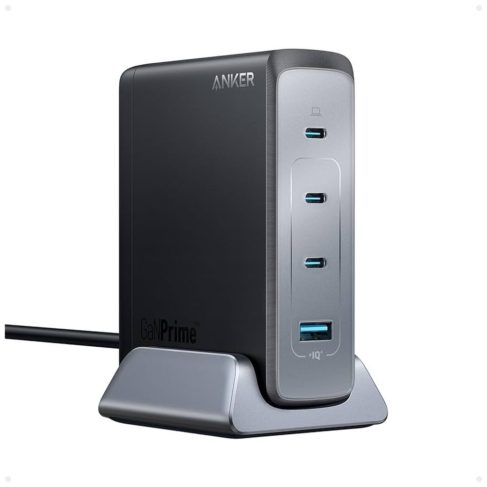 Anker Anker Prime Charger - 4 Ports - 240W Total Power - Laptop Charging - ActiveShield 2.0 Protection Technology - Compact Design with Detachable Base 240W