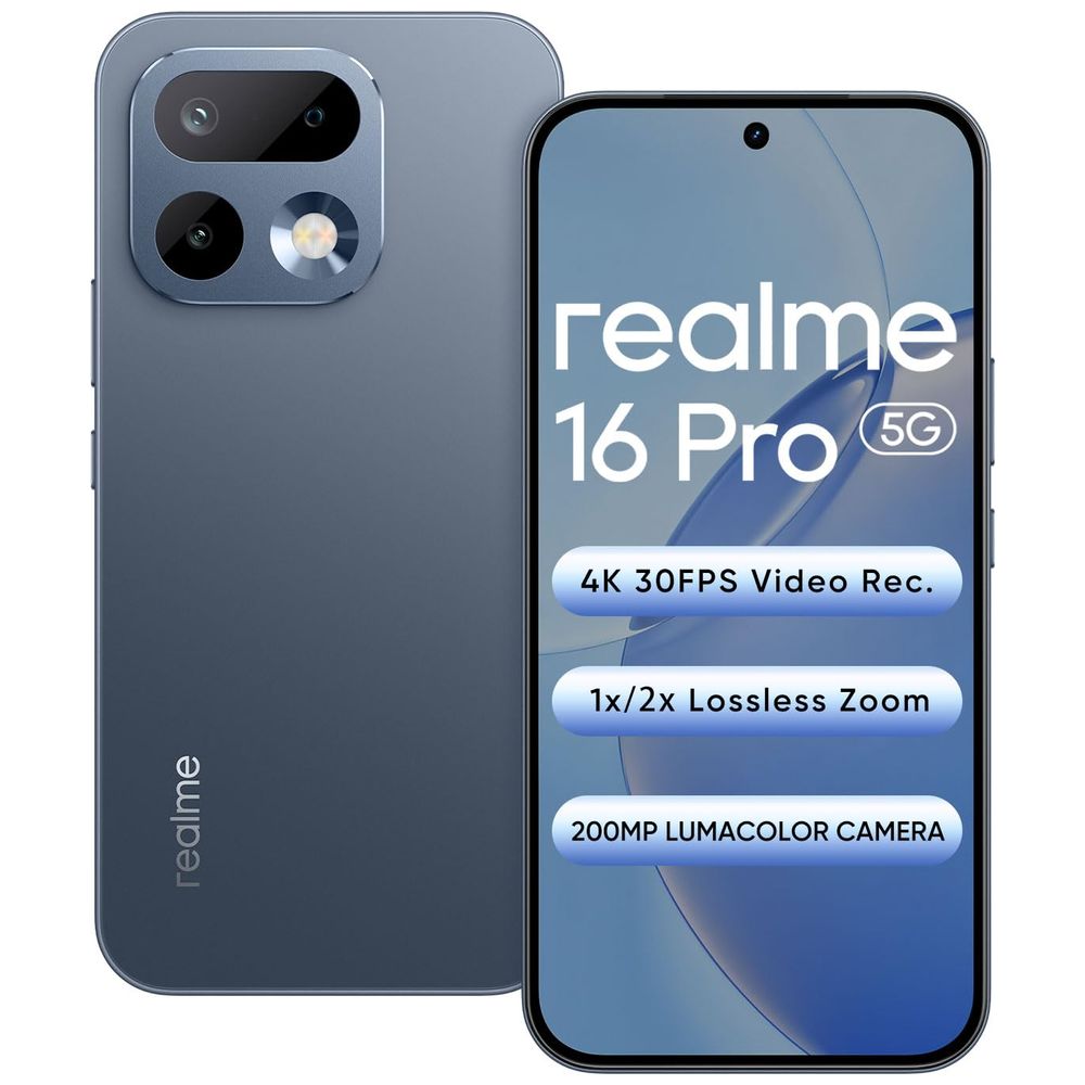 Realme 16 Pro - Dual SIM - 6.78-inch AMOLED - Dimensity 7300 Max - 7000mAh, 80W Charging, AI Features 6.78-inch AMOLED, 7000mAh
