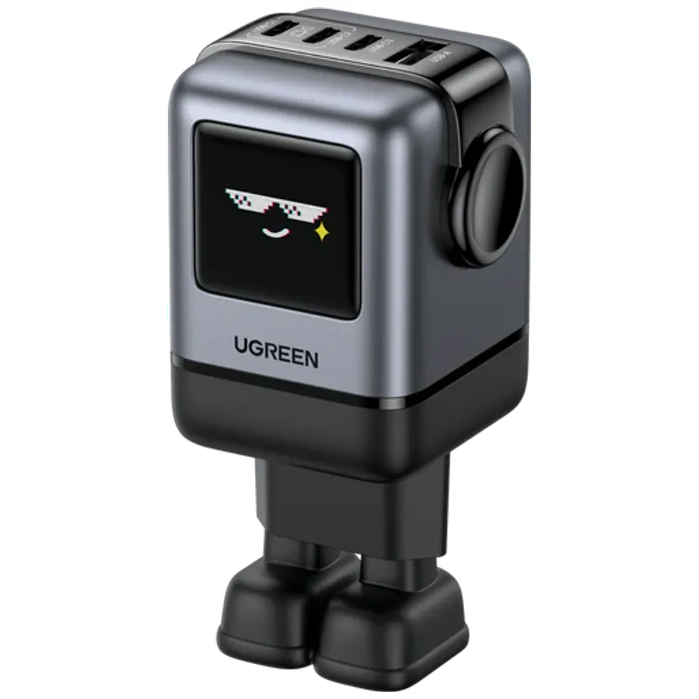 Ugreen Ugreen 100W Robot Charger - Groovy Design - Smart TFT Display - Fast Charging for 4 Devices - Magnetic Base - Advanced Protection 100W